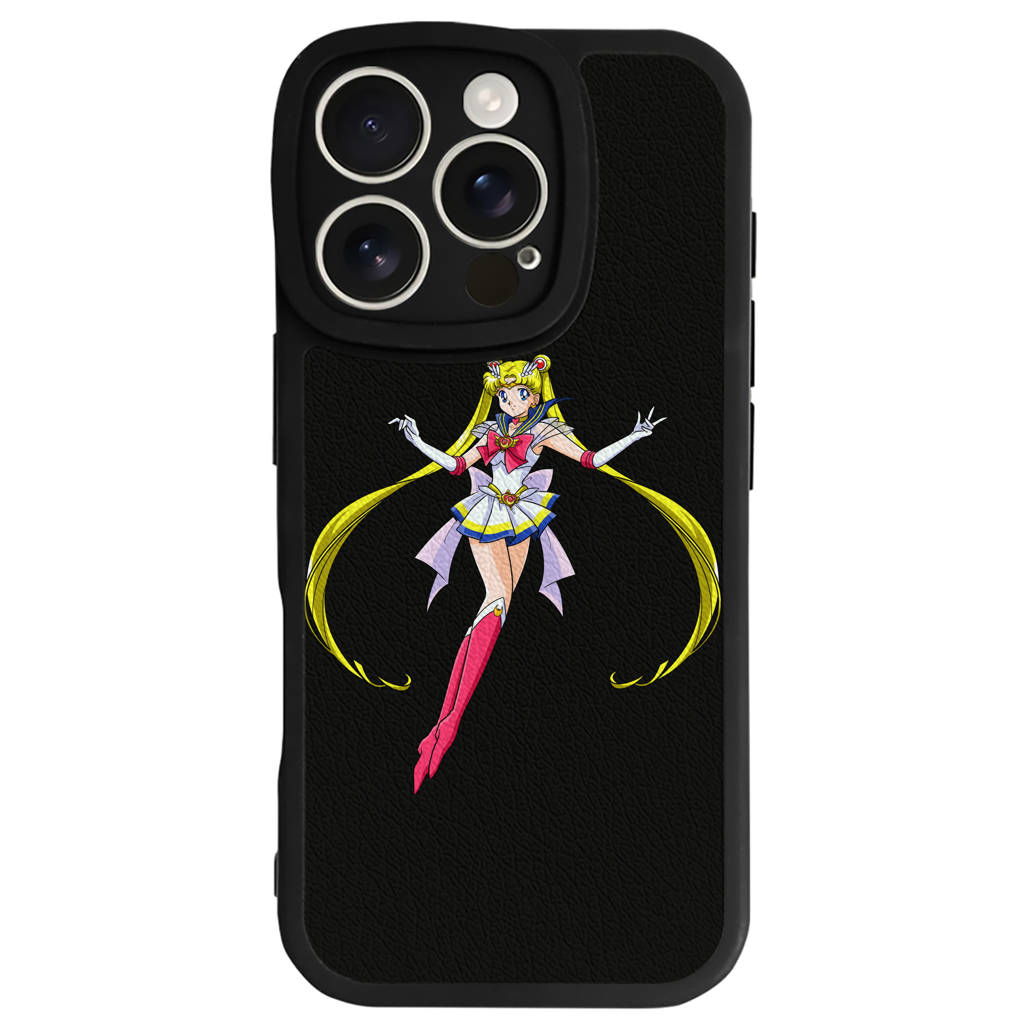 （画像用） 美少女戦士セーラームーン 月野 うさぎ つきの うさぎ Sailor Moon Tsukino Usagi 【iPhone 16シリーズ対応】シリコンスマホケース（レザー調） 材質：シリコン